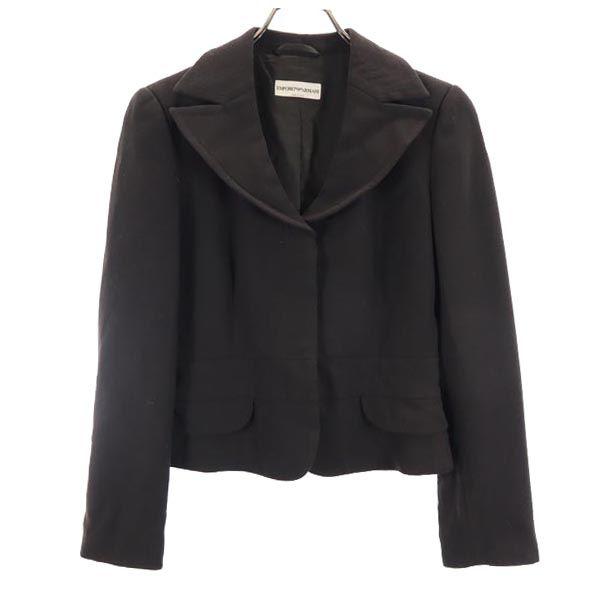 Emporio Armani Made In Italy Wool Tailored Jacket 40 Brown Women Used