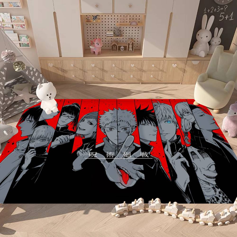 Jujutsu Kaisen Cartoon Bath Mat Kids Room Bedroom Decoration Balcony Anti-Slip Doormat Living Room Alfombra