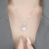 S925 Sterling Silver Chalcedony Necklace - Lucky Bag Design, Fashionable Clavicle Chain, Women's Versatile Chinese Style Holiday Gift