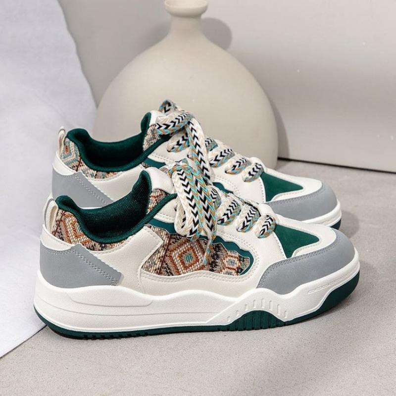 Fashion 2024 New Fashion Women's Shoes Casual Thick Sole Designer Sneakers Girls Breathable Lace-up Colorful Ladies Shoes Women Sneakers