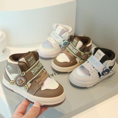 Frühling und Herbst Neue Jungen und Mädchen Casual High-Top-Boardschuhe Leichte Kindersportschuhe mit weicher Sohle