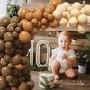 Retro Khaki Balloon Arch Kit Brown Cocoa Skin Balloons Garladn Baby Shower Wedding Anniversary Birthday Party Decoration Globos