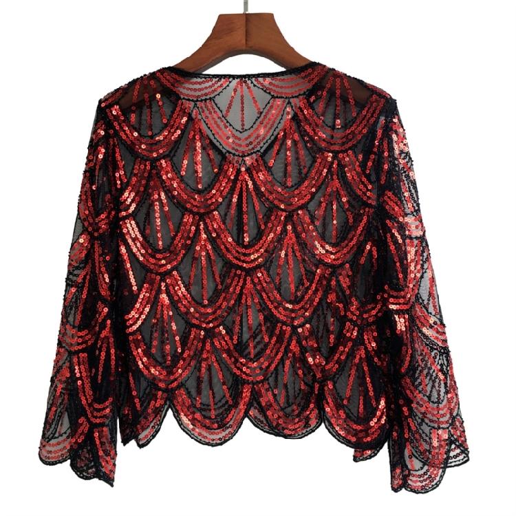 Bead Sequins Detailed Shawl Scarf for Special Occasion Unique Sequined Accessory for Trendy Outfits