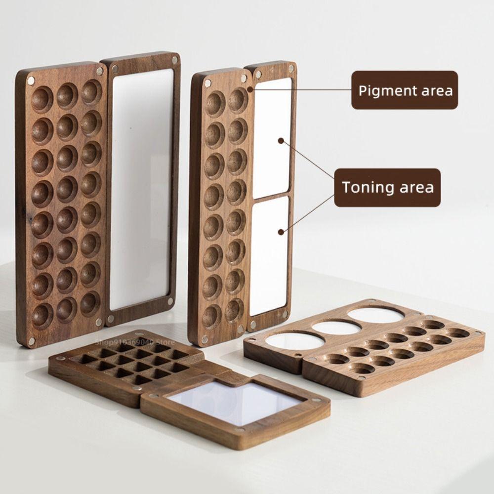 Rectangle Empty Sketch Wooden Portable Art Supplies Palette Paint Box Painting Tool Painting Tray