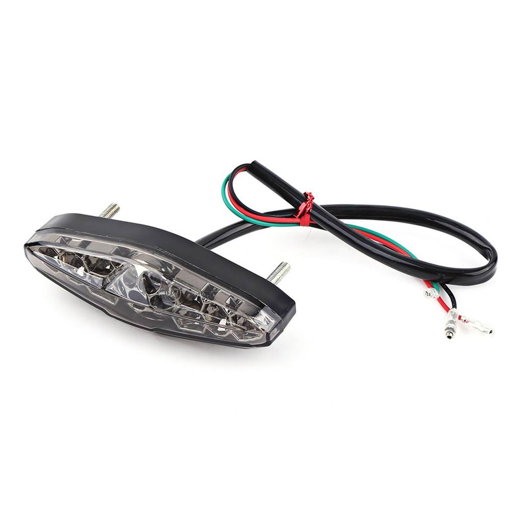 12V 15 LED Motorcycle Brake Stop Running Tail Light Rear Light ATV Dirt Bike Universal Smoke
