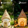 HouseShaped Solar Light Shingle SunPowered Roof Storybook Cottage Glowing for Lawn