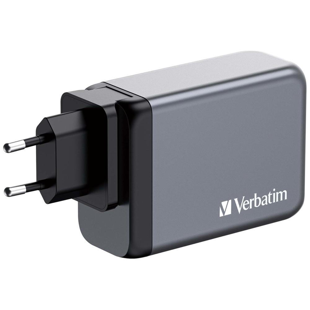 Verbatim Ładowarka Sieciowa Gan 240W3Xusb-C/Usb-A + Adapter Eu/Uk/Us Gnc-240 32205