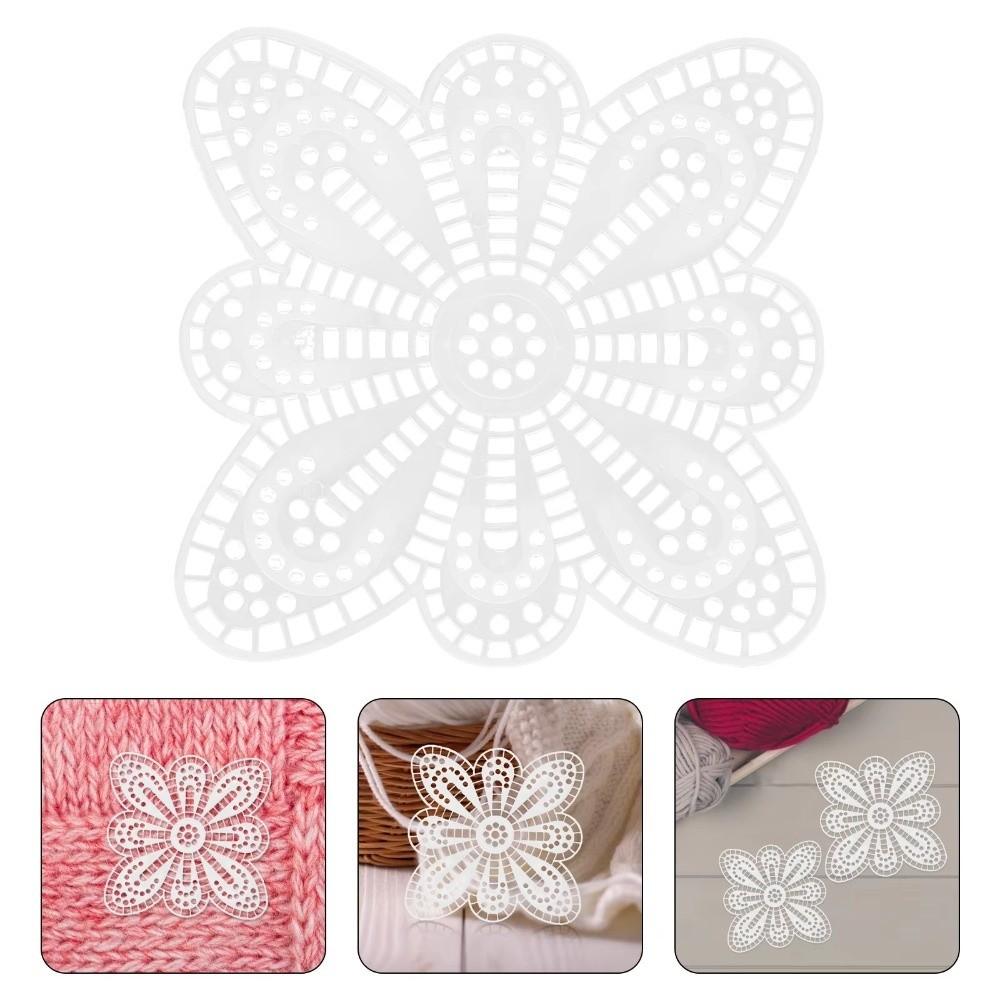 10PCS White Plastic Butterfly Sheet Knitting Board Hexagonal Sheet Crochet Embellishments DIY Weaving Bag Material