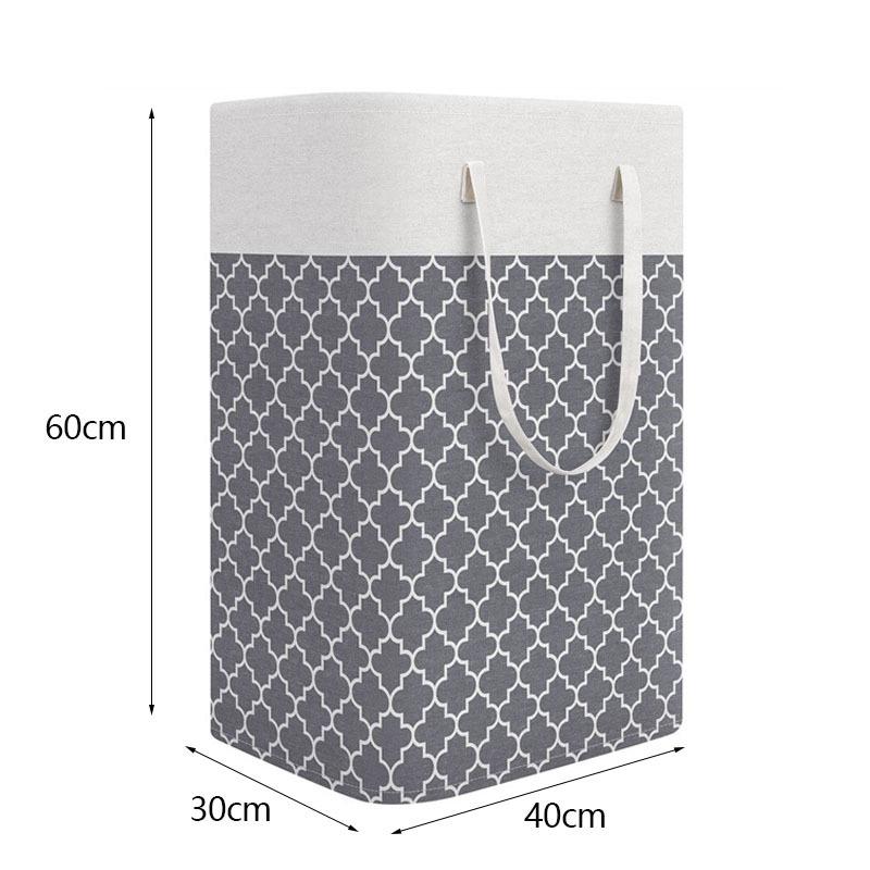 Foldable Cotton Linen Laundry Toy Storage Basket - Waterproof, Large Capacity