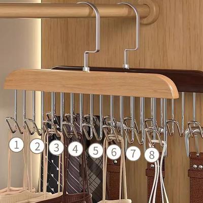 Hangers Shoulder Horn Resistant Non-Slip Solid Wood Storage Clothes Hooks 8 Sling Tool Hanger Underwear Clothes O1Y6