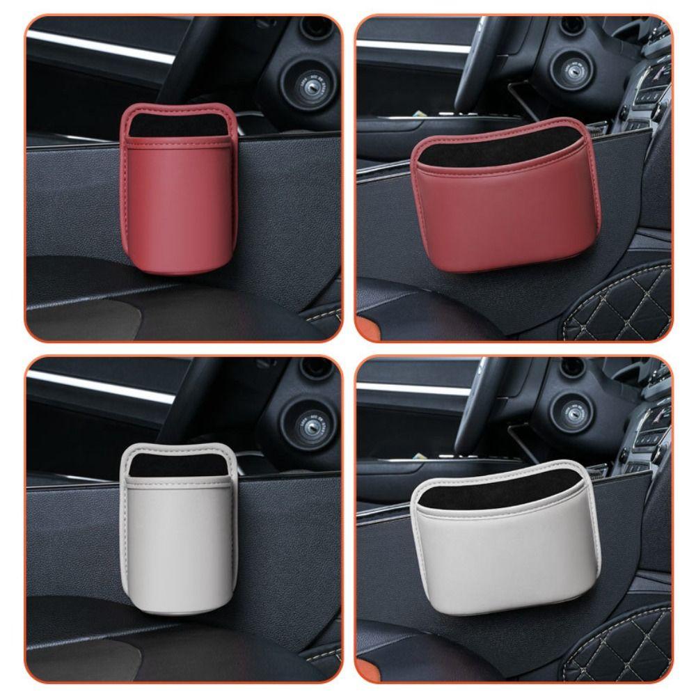 Wasserdichter Auto-Getränkehalter Leder-Fahrzeug-Mülleimer Praktischer Auto-Mülleimer Auto-Zubehör