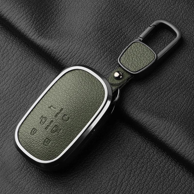 Aluminium Alloy Goatskin 6 Button Car Key Case Cover For Honda Stepwgn Rp6/Rp7/Rp8 Odyssey Freed Elysion Accessories