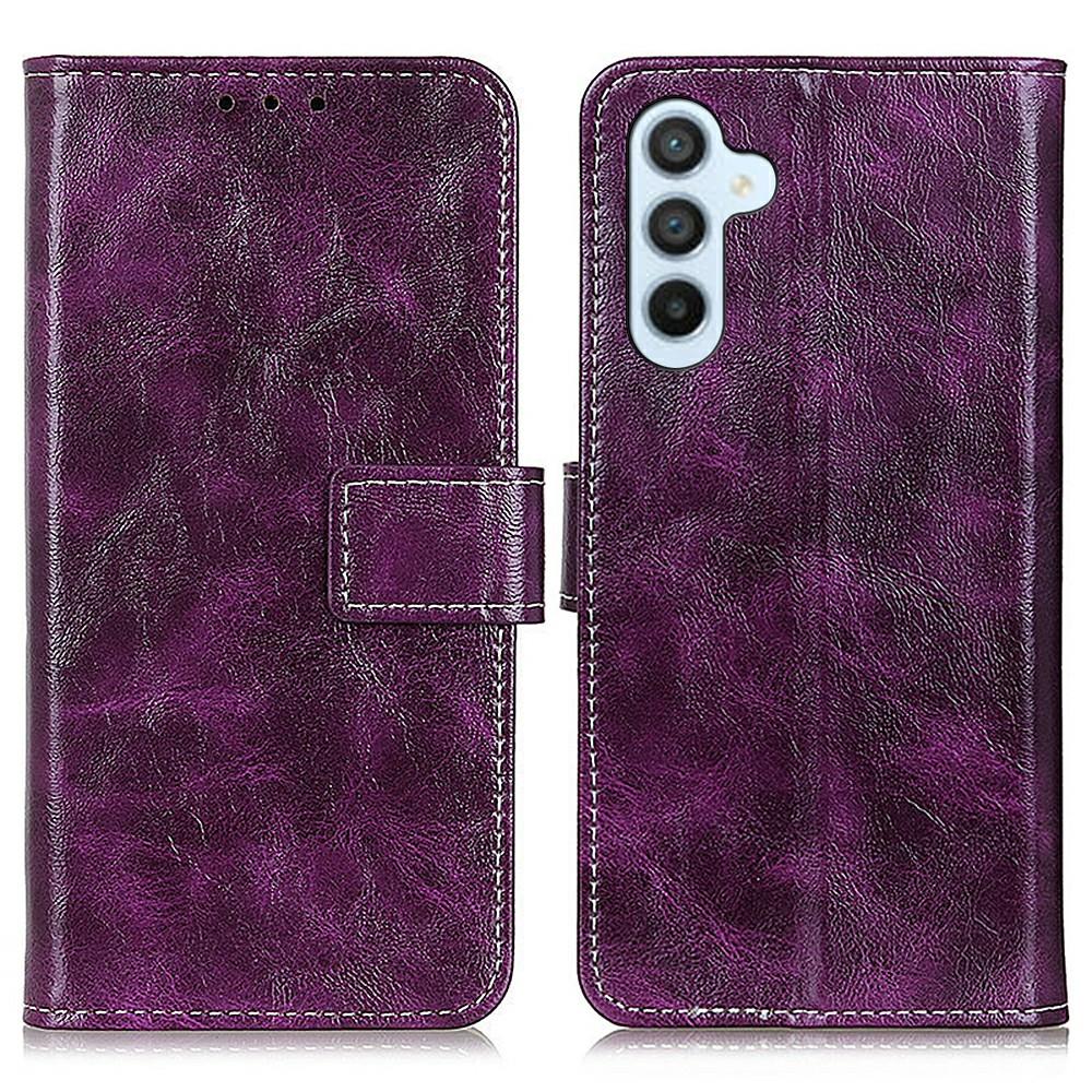 For Samsung Galaxy A56 5G Leather Case Wallet Phone Cover Crazy Horse Texture