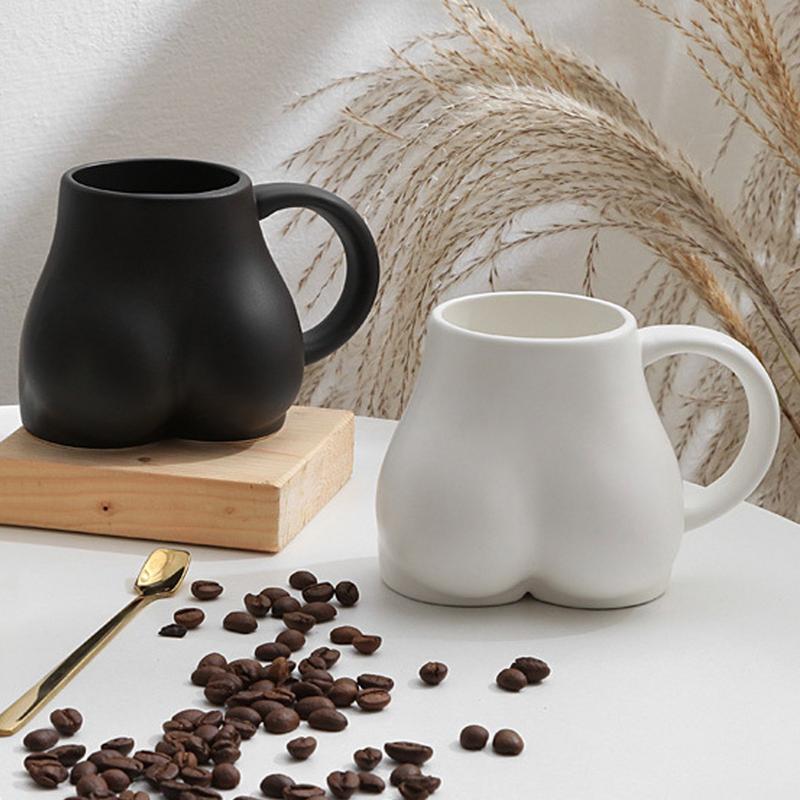 Ceramic Butt Mug Butt Mug Coffee Cup Funny Tea Cup 300ml Butt Ceramic Coffee Mug Buttock Mug Cup for Coffee Milk Tea Home Decor