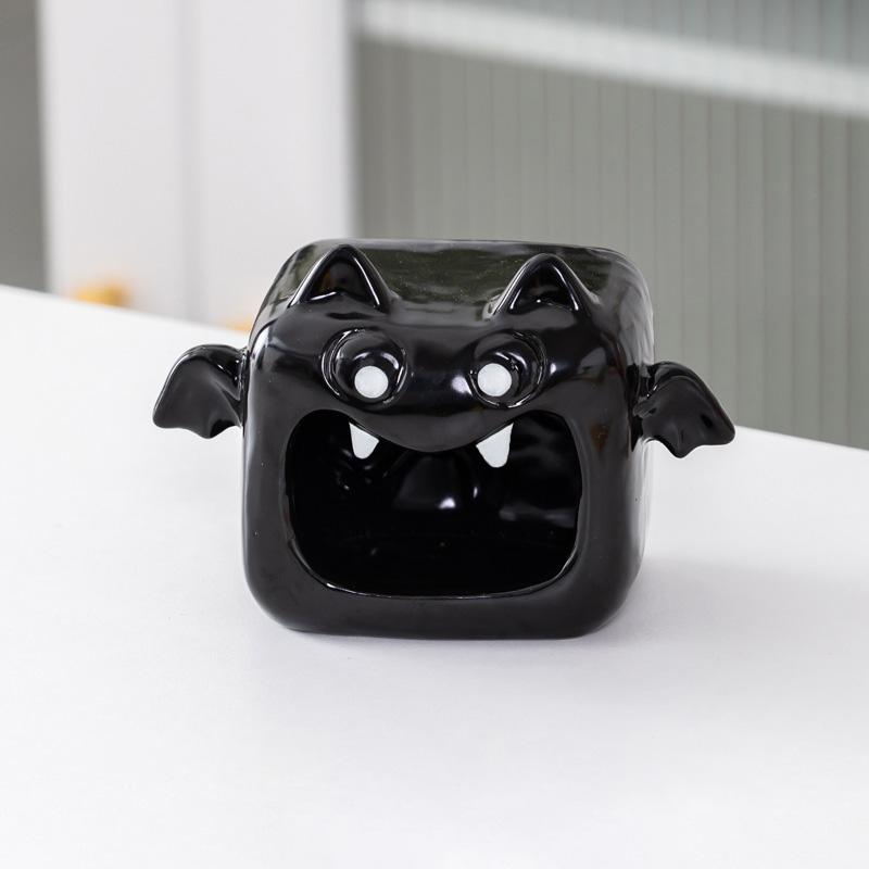 

1 шт. Пепельница Декорация Настольное украшение Подсвечник Многофункциональная Керамическая Милый Призрак Тыква Летучая мышь Подсвечник Украшения