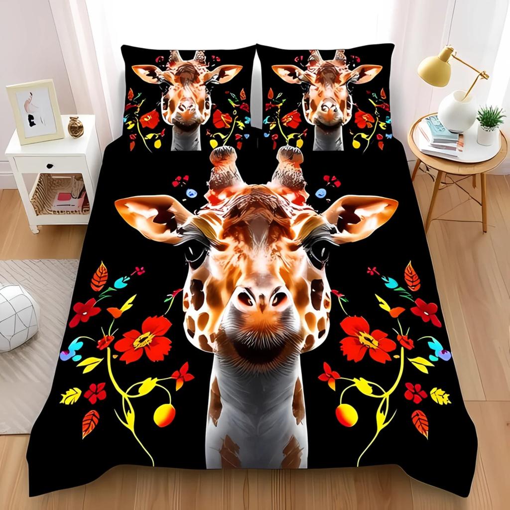 Lovely Girafe Soft Duvet Cover Children's Favorite Girafe Quen Comfortable Quilt Cover Girafe Lovers Gift Bed Decoration Warm plus Comfortable
