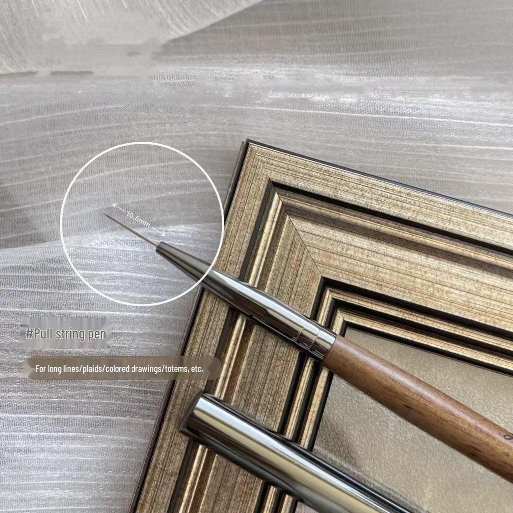 Xiaohongshu Deluxe Walnut Wood Nail Art Brush Set for Professional Gradient and Line Painting