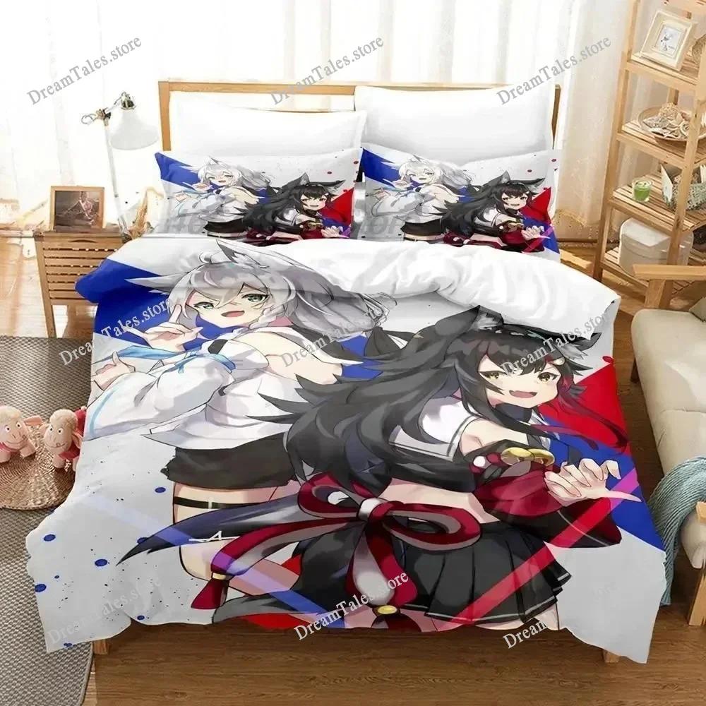 Kawaii Girls Ōokami Mio Bedding Set Single Twin Full Queen King Size Bed Set Aldult Bedroom Duvetcover Sets Bed Sheet Set