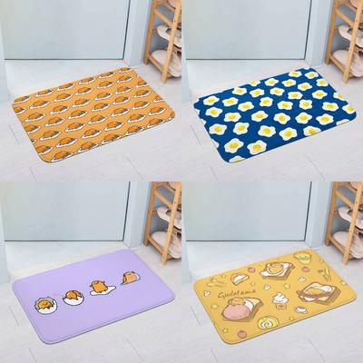 Cute Gudetama Floor Mats Home Laundry Rug Carpet For Living Room Decor Lounge Area Anti-slip Foot Mat Entrance Doormat