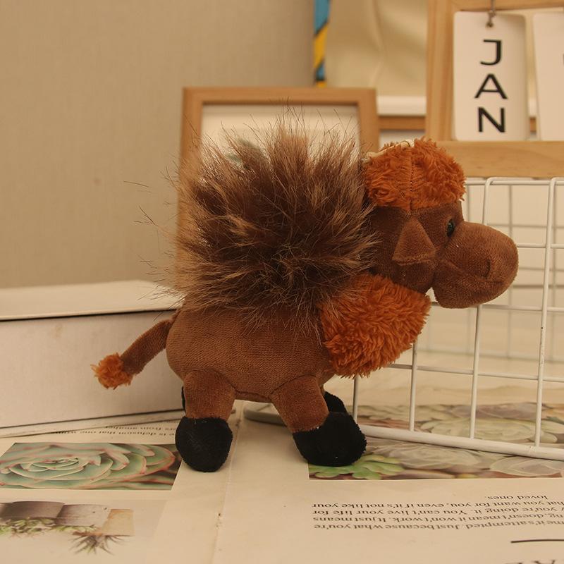 Niedliche Wüstenglocke liegendes kleines Kamel Anhänger Plüschtier Puppe Taschenanhänger Schlüsselanhänger Plüschpuppe