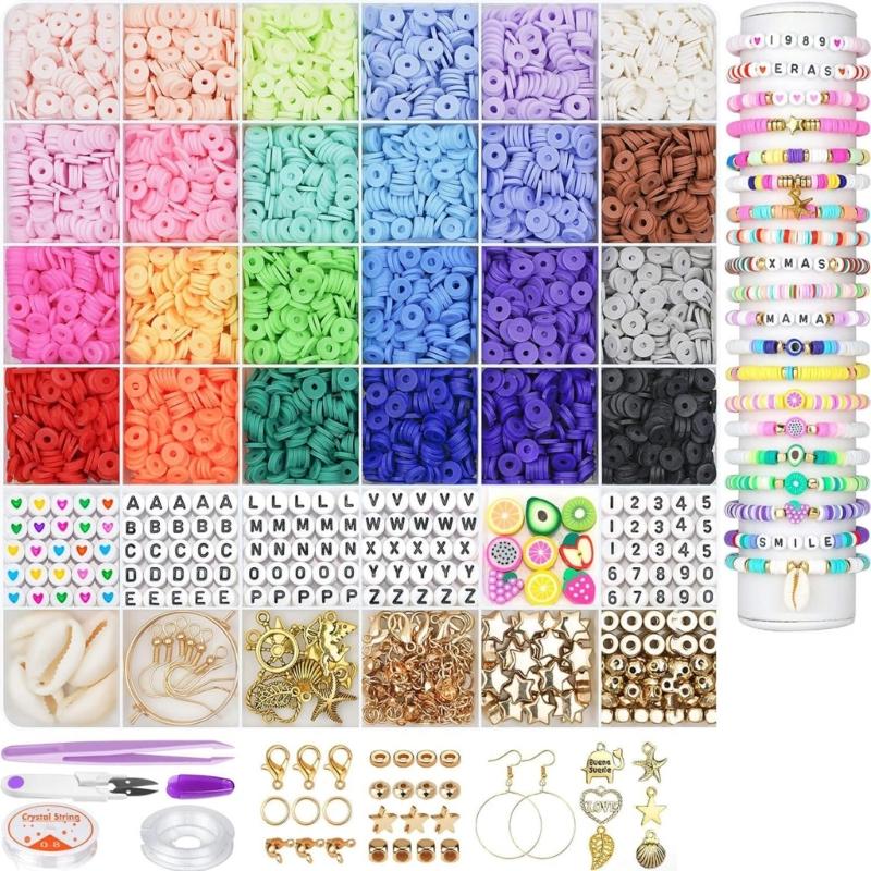 Polymer Clay Beads Bracelet Making Set Easy To Use Beading Set Crafts Accessories For Kids Interested In Jewelry Making