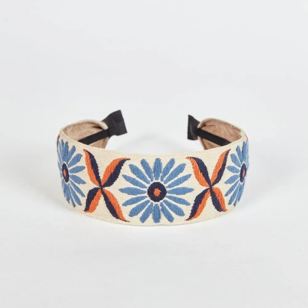 Lala Sunflower Embroidery Hairband P Blue LALAH668 3306309 Blue