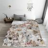 Cute Cat Throw Blanket Cozy Fluffy Plush Soft Flannel Throw Blankets for Kids Men Women Gift Sofa Bed