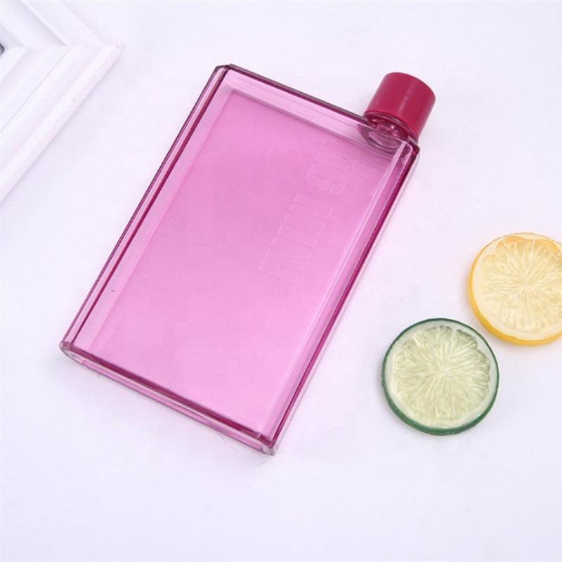 Creative Simple A6 Paper Cup Handy Portable Plastic Water Square Water Bottle Cup Leisure Sports Flat Kettle Wholesale Bottle