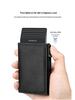 RFID Anti-Theft Men's Wallet with Pop-Up Aluminum Card Holder and Leather Sleeve