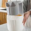 Rotating Utensil Holder Multiple Compartments Plastic Kitchen Counter Knife Chopstick Rack