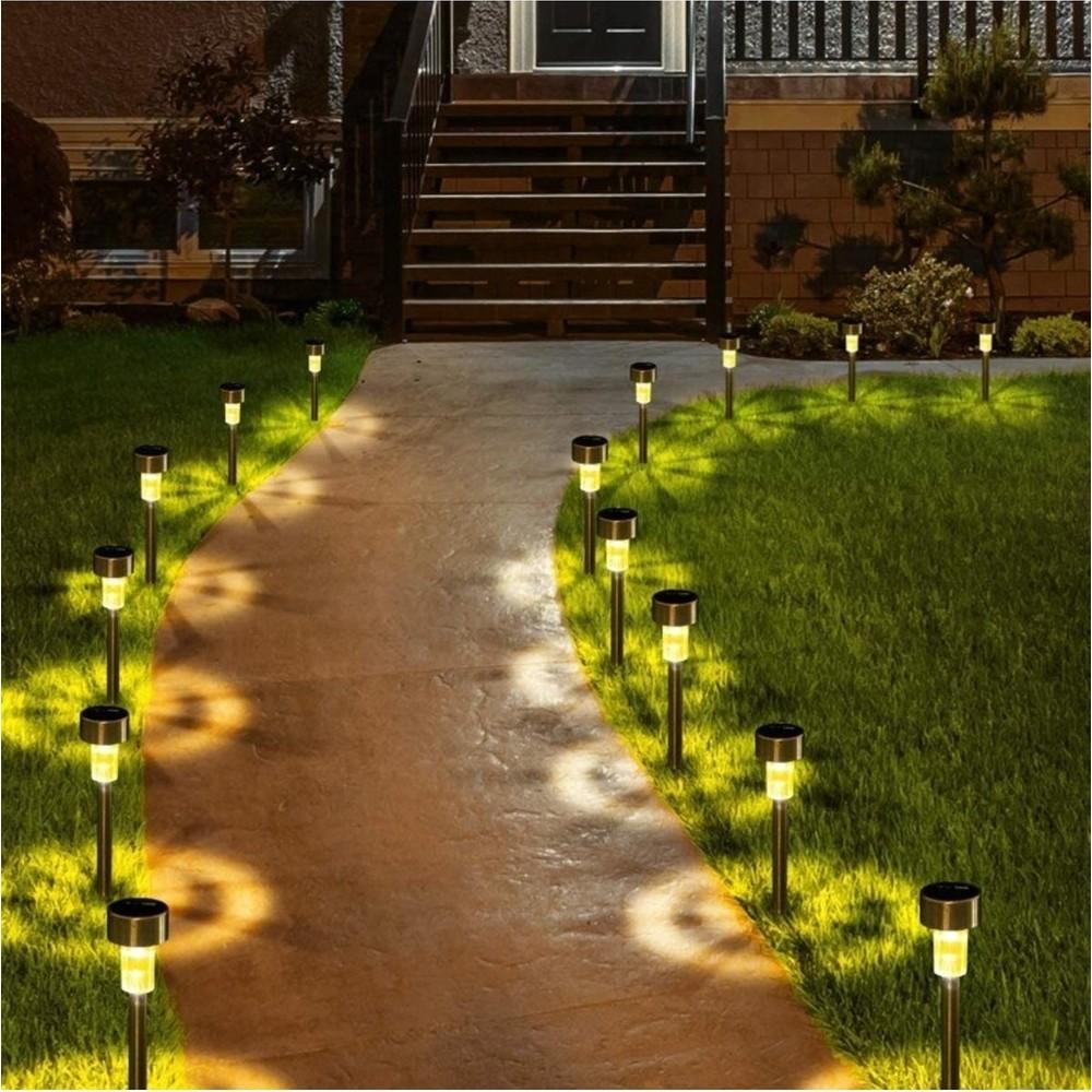 

Entelux Gun Led Solar Solar Garden Lamp Set of 10 Metal Body