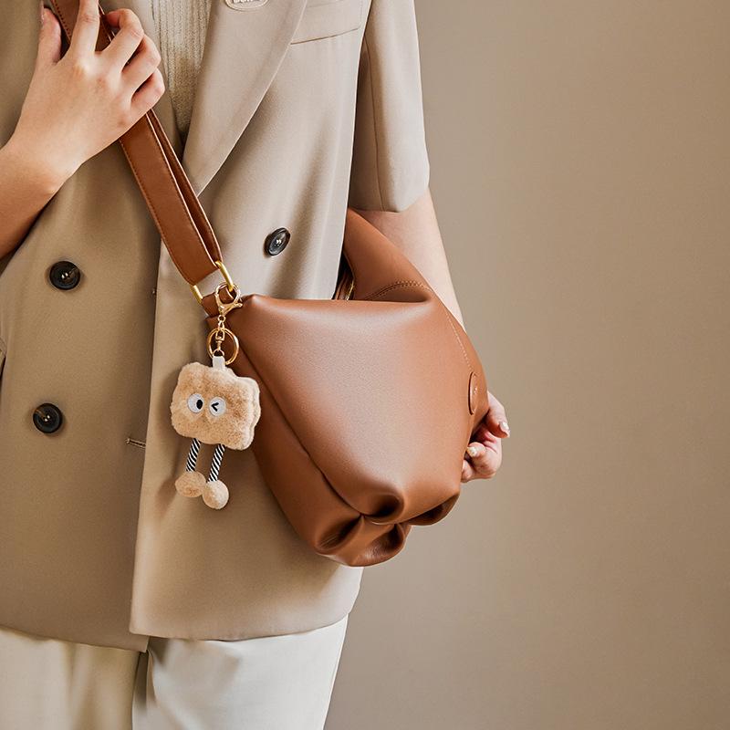 Leather Shoulder Bag Large Capacity Top Layer Cowhide Women Brand Diagonal Cross Bag Fashionable Designer Luxury Women's Handbag