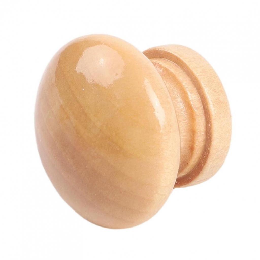 10 Wooden Mushroom Knobs for Drawers and Cabinets Rustic Style Round Handles