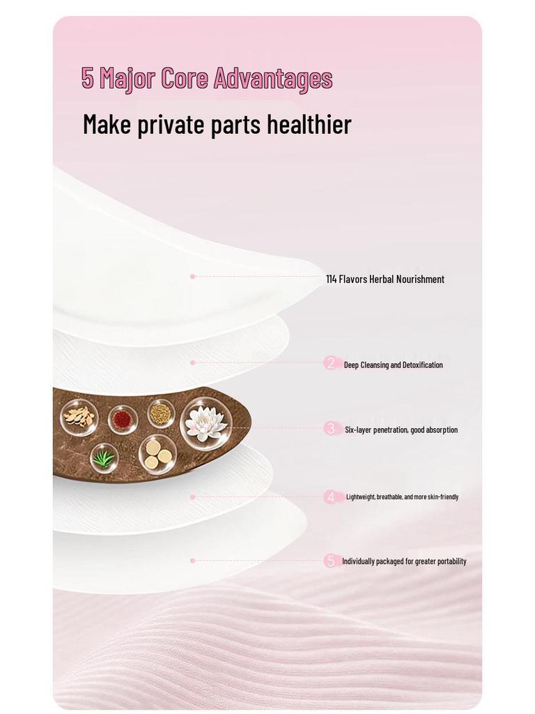 Set de Patchs Soin Parties Intimes Lotus des Neiges: Serviettes hygiéniques antibactériennes à base de plantes Aishubao, 100 pièces
