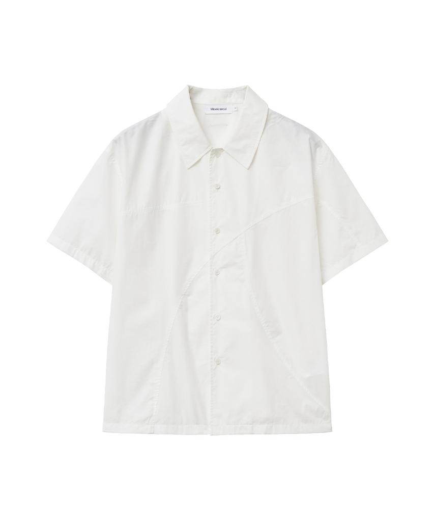 Misekiseoulmaen Line Open Collar Shirt White