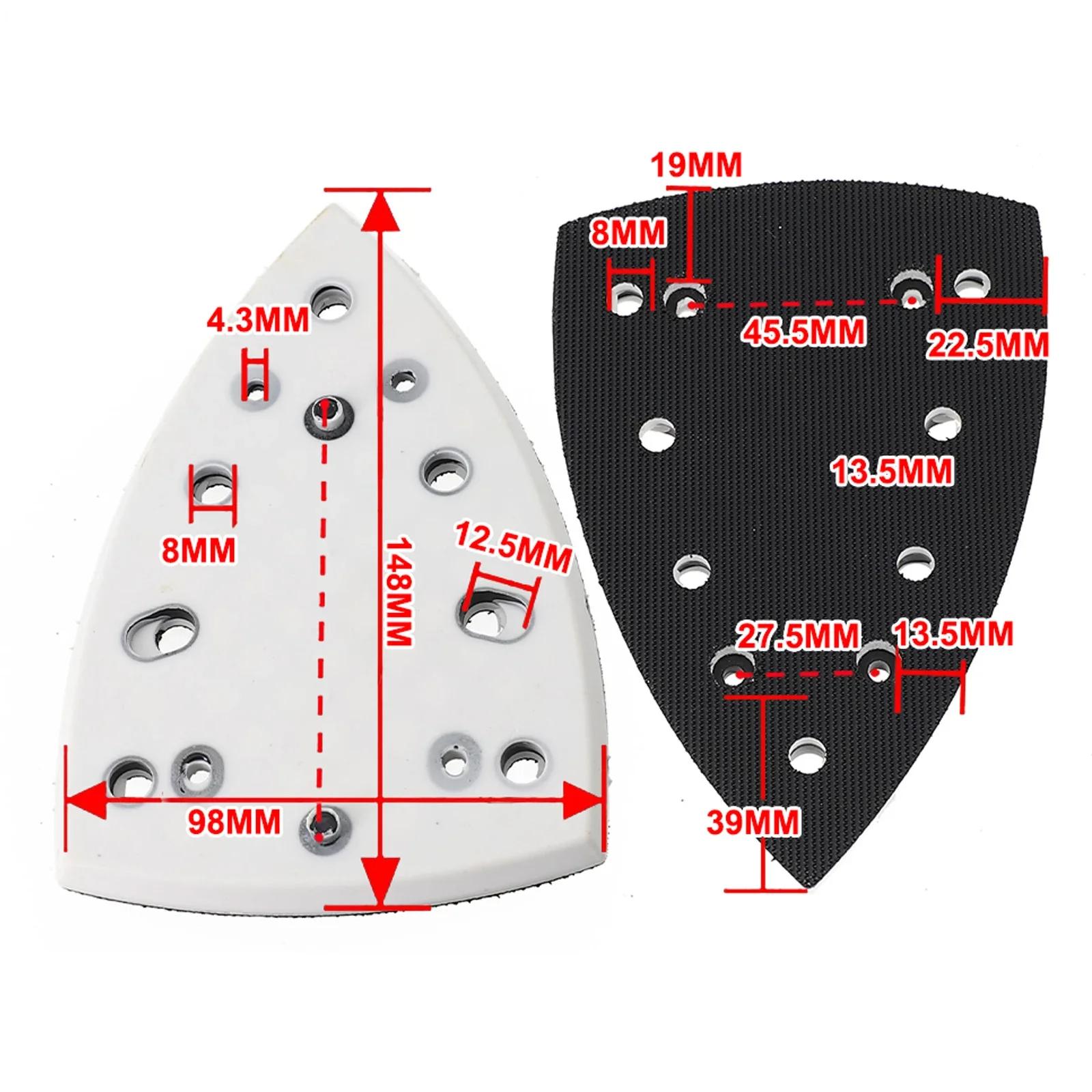 

1pcs Triangular Sanding Pad 148X98mm Dust-Free Sanding Pads Replacement Backup Plate For DTS 400 REQ Tools Parts CHINA