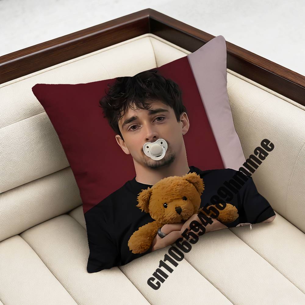 For CCharles Leclerc Throw Pillow Case Sham xcm xcm Square Car Pillowcase Pad Cushion Cover