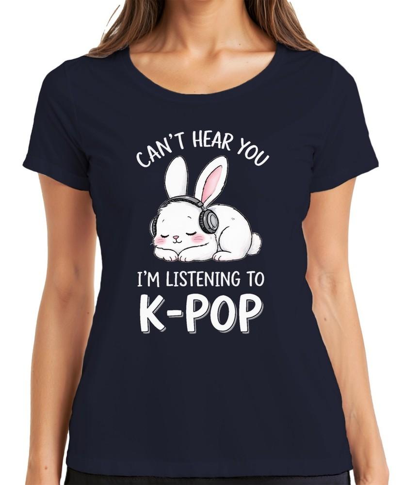 Im Listening To KPop Bunny Headphones Kawaii Korea Fan Gift Unisexs TShirt