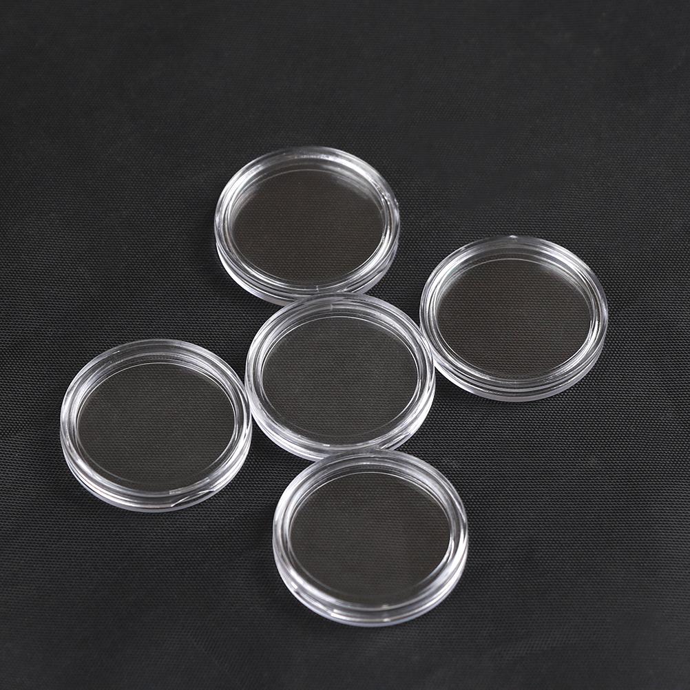 10Pcs 25Mm Applied Clear Round Cases Coin Storage Boxes Capsules Holder