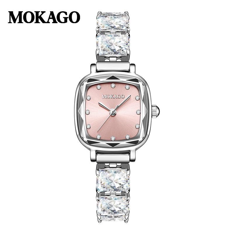 Mokgao Women s Square Diamond Luxury Quartz Bracelet Watch