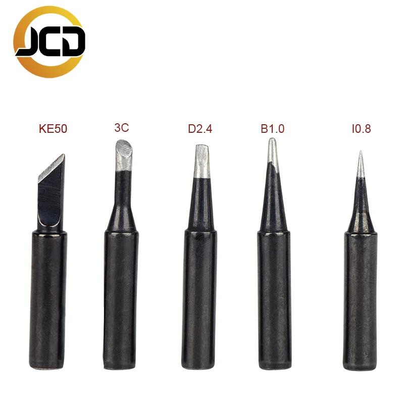 Durable Pure Copper Soldering Iron Replacement Tips 5Pcs 900M-T Lead-Free Internal Heating for Electronics Repair
