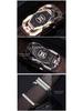 Men's Genuine Crocodile Pattern Leather Belt with Automatic Buckle - Stylish Casual Business Accessory