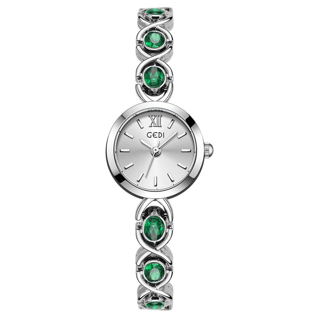 Retro Round High-Value Watch Women'S Light Luxury Fashion High-End Sense Small And Exquisite Quartz Watch