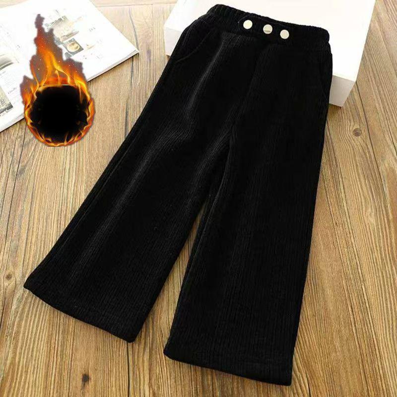 

Дівчачі Товсті Теплі Штани Зима Осінь Великі Діти Плюс Оксамит Широкі Штани Дитячі Утеплені Повсякденні Довгі Штани 4-12 Років 120