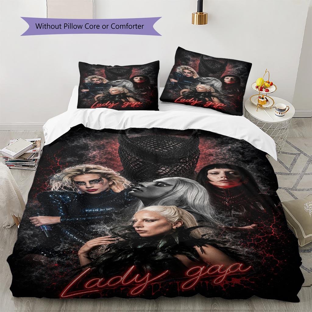 Gaga Pattern Bedding Set Quilt Cover Pillowcase Home Decor Gift (1 * duvet cover + 2 * pillowcase, without core)