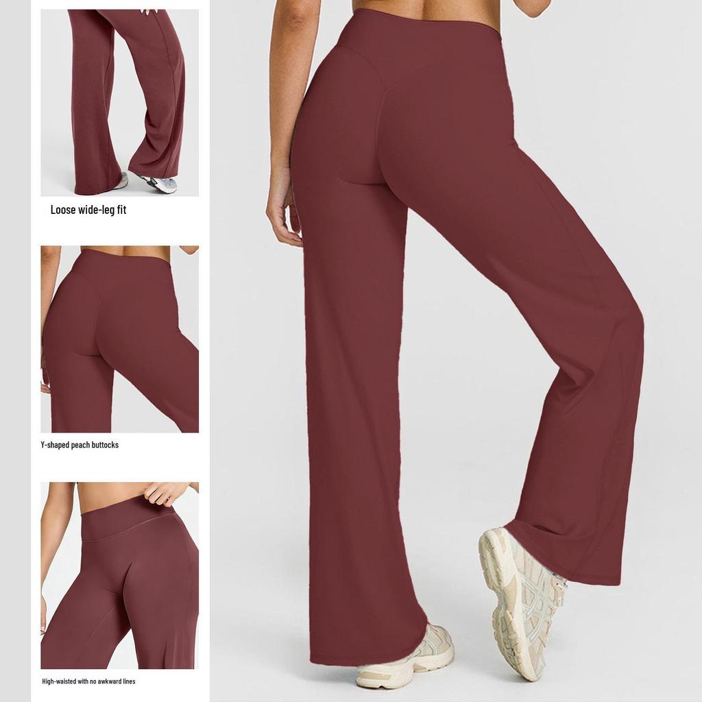 DFYN Women's Straight Leg Yoga Pants - Slimming, Quick-Drying, High-End, No-Show Lines, Elastic Sports Long Pants