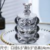 Acrylic Cover Glass Storage Jar Ornaments Transparent Floss Box Storage Bottle Cotton Swabs Storage Ornaments Home Decoration