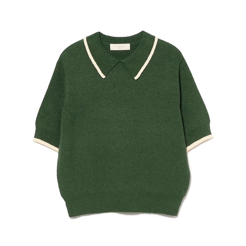 [Beaming life store by BEAMS] S/S Knit/knit vest bouclé knit polo shirt ladies GREEN ONE SIZE