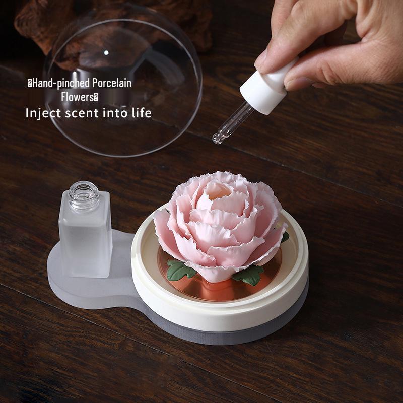 Handmade Peony Ceramic Diffuser - Women’s Aromatherapy Gift & Souvenir
