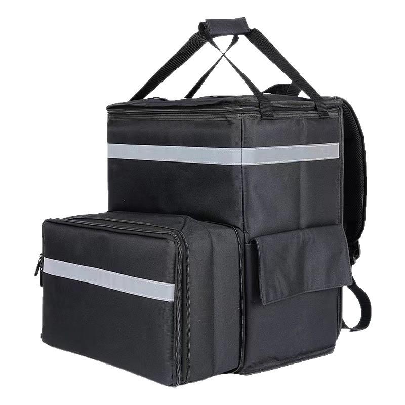 Large Capacity Insulated Backpack for Food Delivery, Oxford Fabric Pizza Bag with Cooler, Rider Shoulder Bag for Takeaway